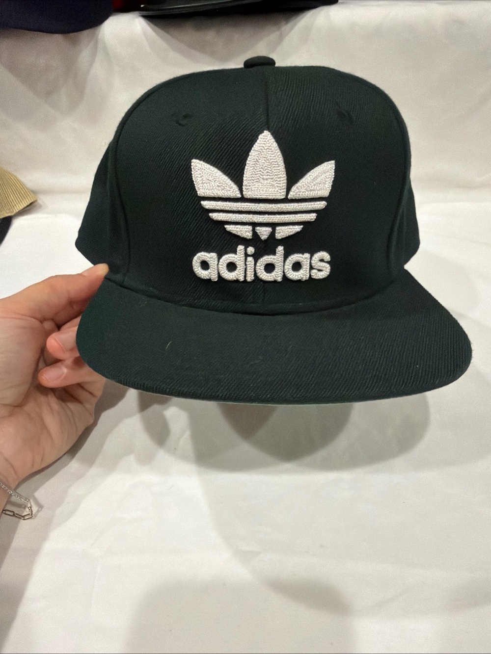 adidas black Snapback with White Trefoil Logo